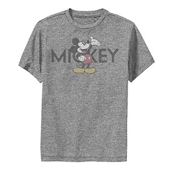 Disney's Mickey Mouse & Friends Boys 8-20 Classic Mickey Text Performance Graphic Tee