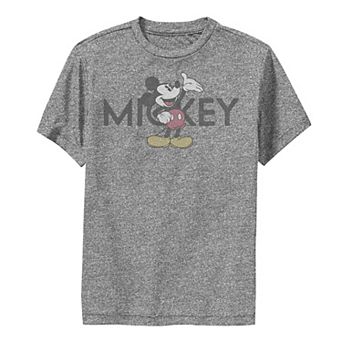 Disney's Mickey Mouse & Friends Boys 8-20 Classic Mickey Text Performance Graphic Tee