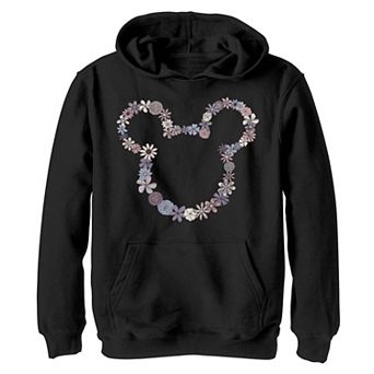 Disney's Mickey Mouse & Friends Boys 8-20 Mickey Floral Outline Graphic Fleece Hoodie