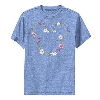 Disney's Mickey Mouse & Friends Boys 8-20 Mickey Floral Outline Performance Graphic Tee