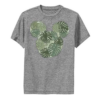 Disney's Mickey Mouse & Friends Boys 8-20 Mickey Monstera Plant Fill Performance Graphic Tee
