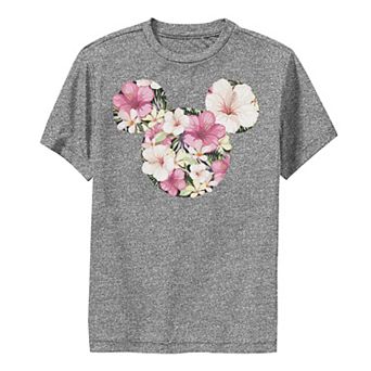 Disney's Mickey Mouse & Friends Boys 8-20 Mickey Floral Fill Performance Graphic Tee