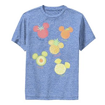 Disney's Mickey Mouse & Friends Boys 8-20 Mickey Fruit Logos Performance Graphic Tee