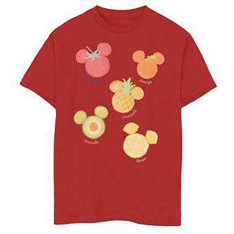 Disney's Mickey Mouse & Friends Boys 8-20 Mickey Fruit Logos Graphic Tee