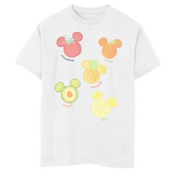 Disney's Mickey Mouse & Friends Boys 8-20 Mickey Fruit Logos Graphic Tee