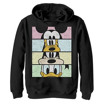 Disney's Mickey Mouse & Friends Boys 8-20 Group Comic Panels Graphic Fleece Hoodie