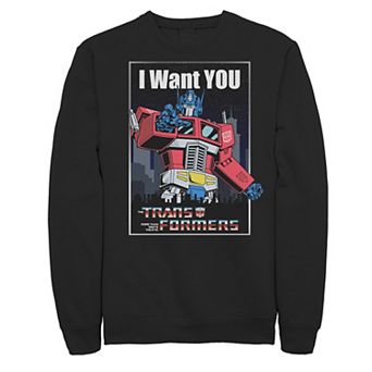 Men's Transformers Optimus Prime I Want You Sweatshirt