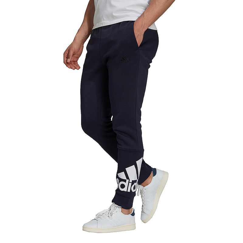 Big & Tall adidas Big Logo Fleece Pants, Mens, Size: Large Tall, Dark Blue