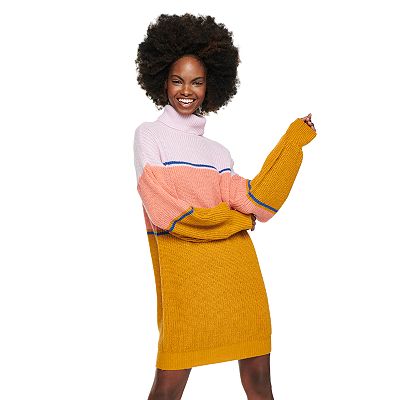 Oversized turtleneck sweater dress hot sale