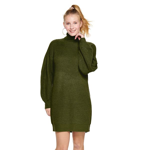 Juniors' SO® Oversized Turtleneck Sweater Dress