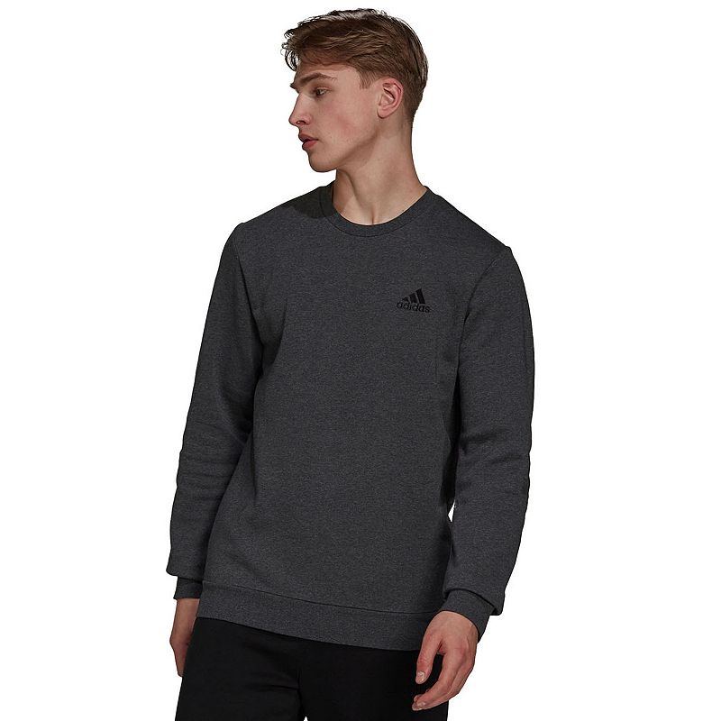 Big & Tall adidas Feel Cozy Fleece Sweatshirt, Mens, Size: 4XL, Dark Grey