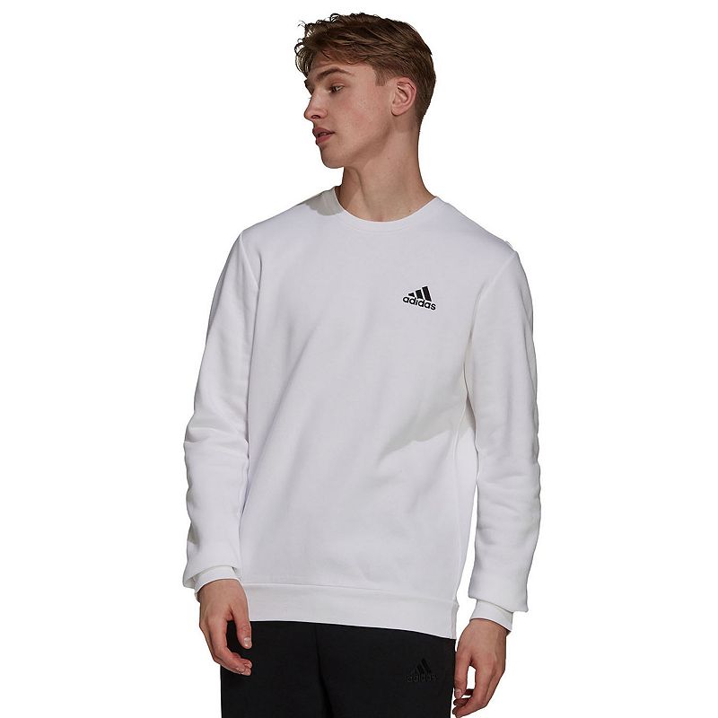 Big & Tall adidas Feel Cozy Fleece Sweatshirt, Mens, Size: 3XL, White