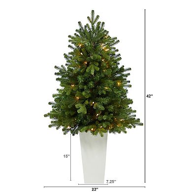 nearly natural 4-ft. North Carolina Mixed Pine 130-Light Artificial Christmas Tree