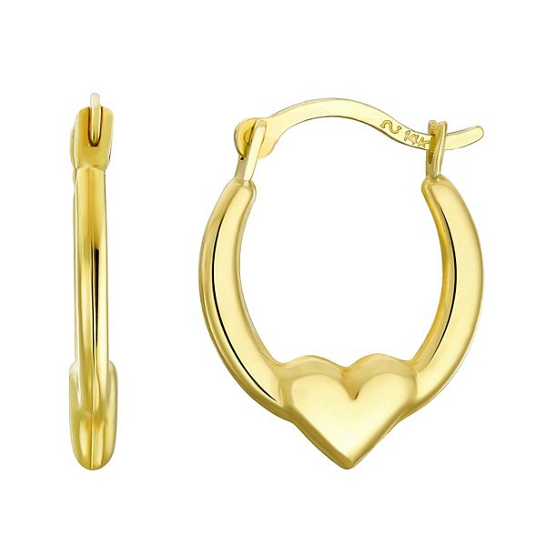 Kohls white store gold hoop earrings