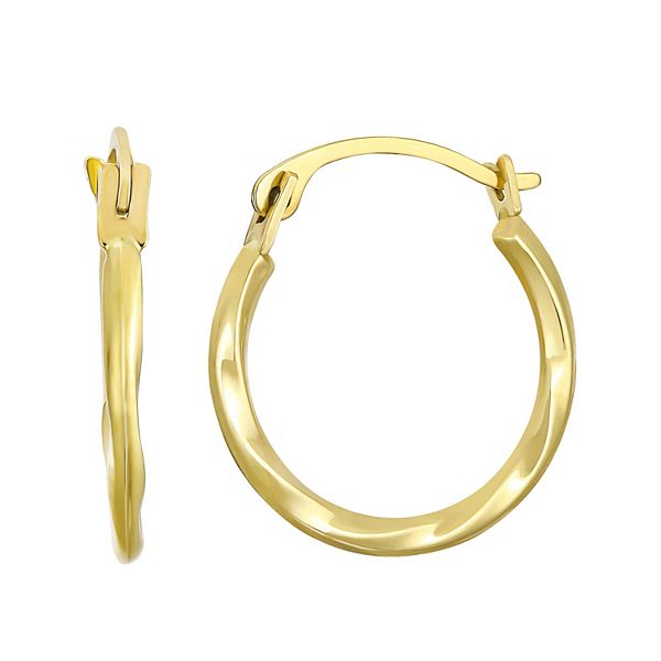 Taylor Grace 10k Gold Twisted Hoop Earrings