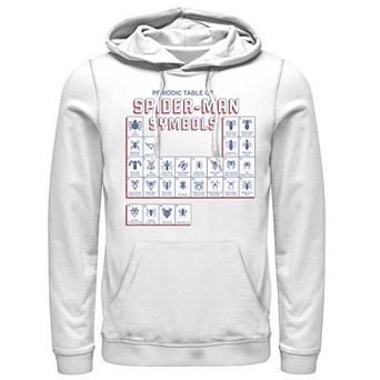Men's Marvel Spider-Man Periodic Table Of Spider-Man Symbols Hoodie