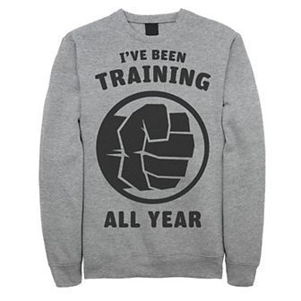 Men's Marvel Avengers Hulk I've Been Training All Year Logo Sweatshirt