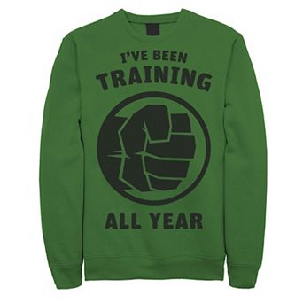 Men's Marvel Avengers Hulk I've Been Training All Year Logo Sweatshirt