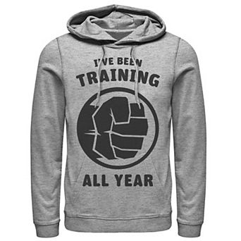 Men's Marvel Avengers Hulk I've Been Training All Year Logo Hoodie