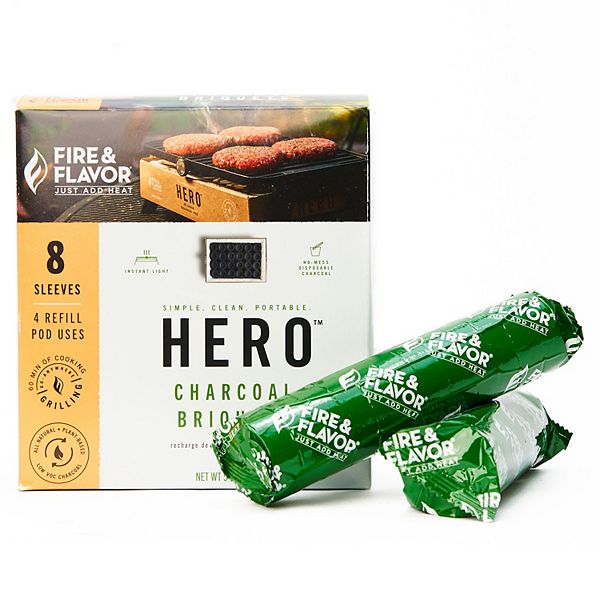 Fire & Flavor Hero 8pk Charcoal Refill