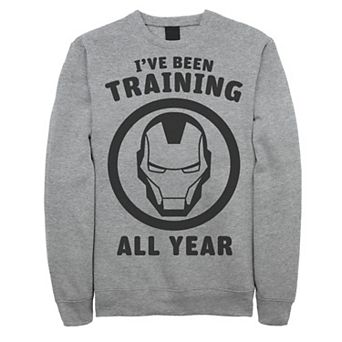 Men's Marvel Avengers Iron Man I've Been Training All Year Logo Sweatshirt
