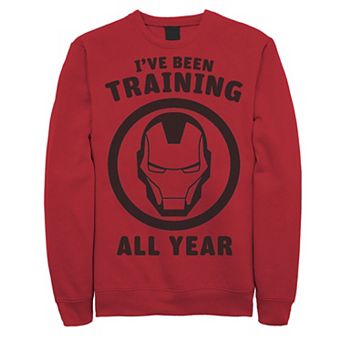 Men's Marvel Avengers Iron Man I've Been Training All Year Logo Sweatshirt