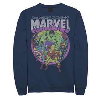 Men's Marvel Avengers The Mighty World Of Marvel Group Shot Sweatshirt