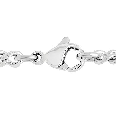 Steel Nation Men's Black Ion-Plated Dragon Pendant Necklace