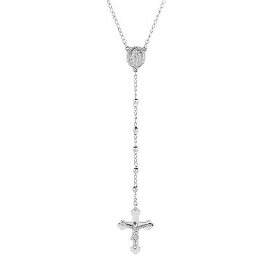 Steel Nation Stainless Steel Rosary Necklace
