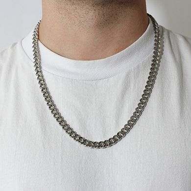 Steel Nation Men's Stainless Steel Curb Link Chain Necklace