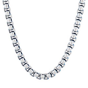 Steel Nation Men's Stainless Steel Square Link Chain Necklace