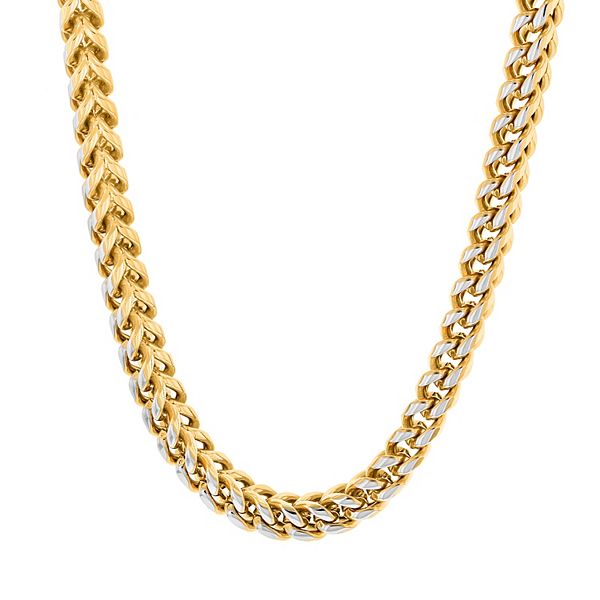 Steel Nation Gold Tone Ion-Plated Stainless Steel Franco Chain Necklace