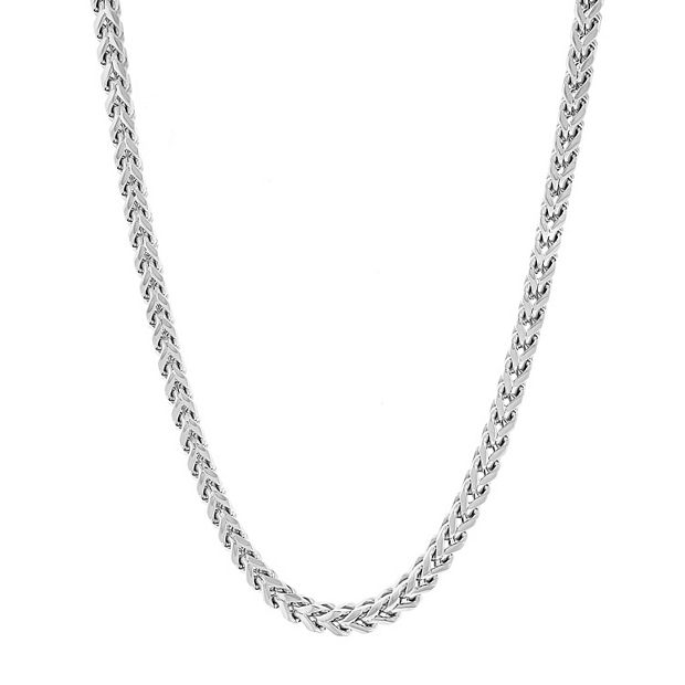 Franco Box Chain Thin 3mm Stainless Steel Necklace 24