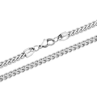 Steel Nation Men's Stainless Steel 3mm Franco Link Chain Necklace