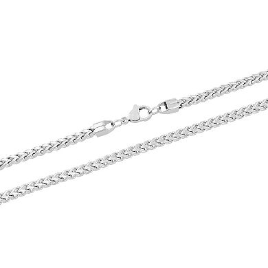 Steel Nation Men's Stainless Steel 3mm Franco Link Chain Necklace