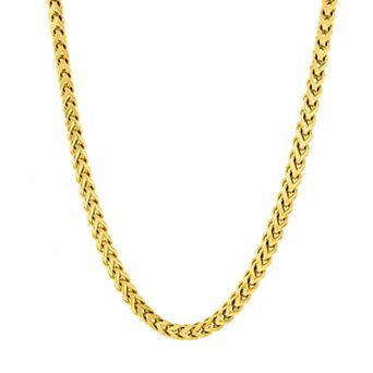 Steel Nation Men's Gold Tone Ion-Plated Stainless Steel Franco Link Chain Necklace