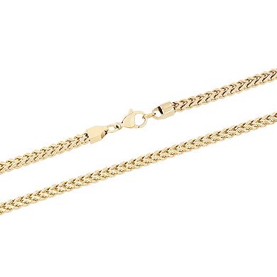 Men's 24" 3mm Franco Chain Necklace - Gold Plated Stainless Steel, Unisex + Gift Box 7 thumbnail image