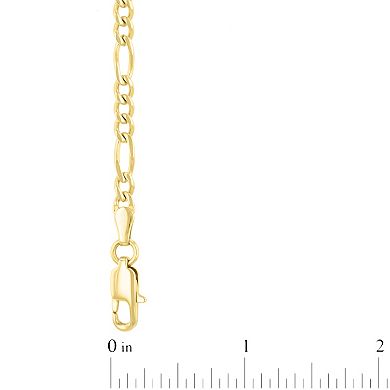 Steel Nation Men's Gold Tone Ion-Plated Figaro Link Chain Necklace