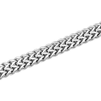 Steel Nation Men's Stainless Steel Double Row Franco Link Chain Bracelet