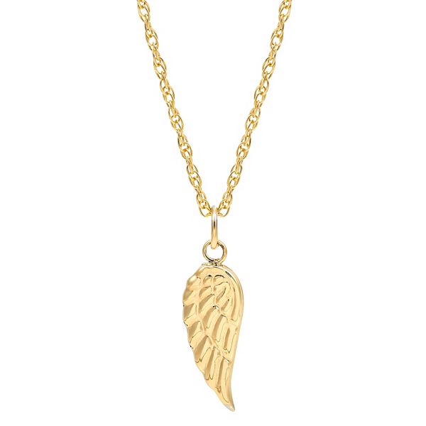 Gold Angel Wing Pendant