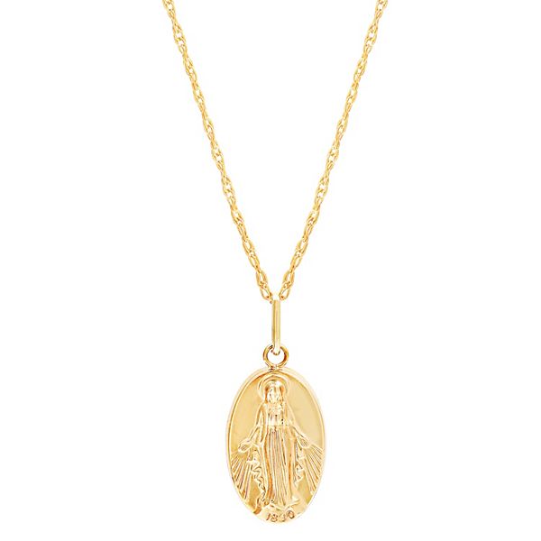 Gold st deals mary necklace