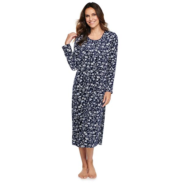 Women's Croft & Barrow® Long Sleeve Velour Nightgown