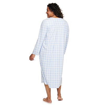 Plus Size Croft Barrow Long Sleeve Velour Nightgown