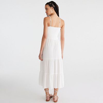 Juniors' Aeropostale Solid Drop Waist Midi Dress