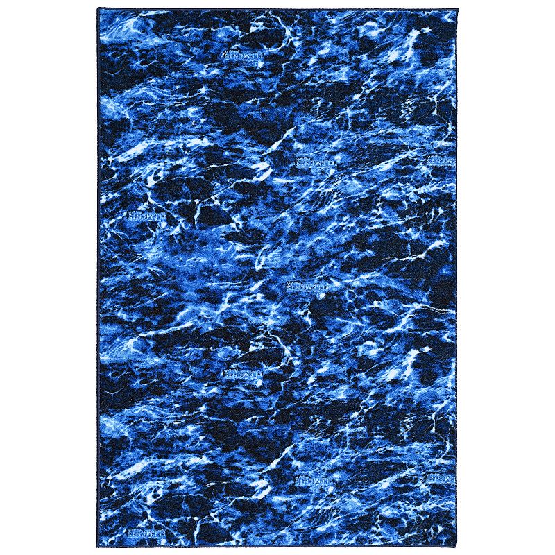 Mossy Oak Elements Camouflage Rug, Blue, 4X6 Ft