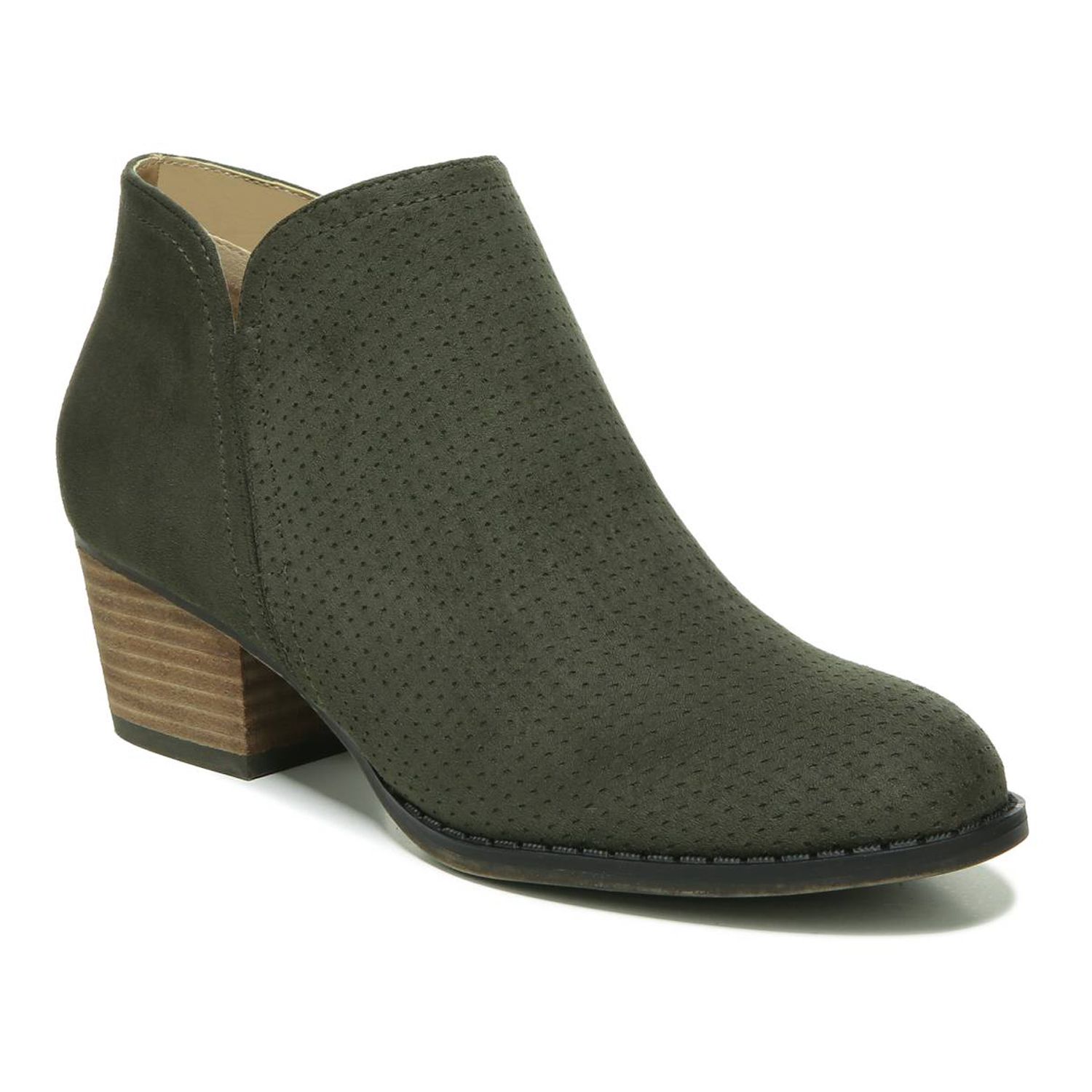 olive green womens ankle boots