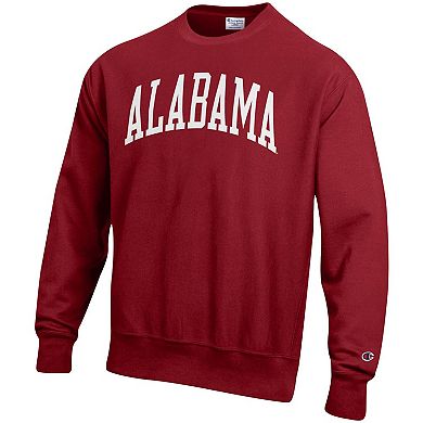 Men's Champion Crimson Alabama Crimson Tide Arch Reverse Weave Pullover Sweatshirt