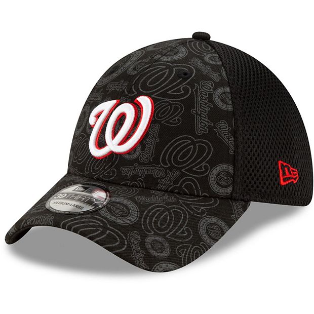 Toddler Washington Nationals New Era White Pattern 9FORTY Flex Hat