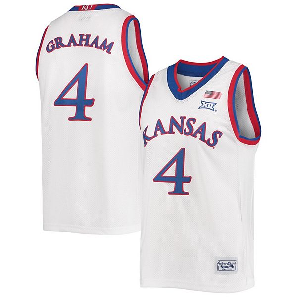Men's Original Retro Brand Devonte' Graham White Kansas Jayhawks