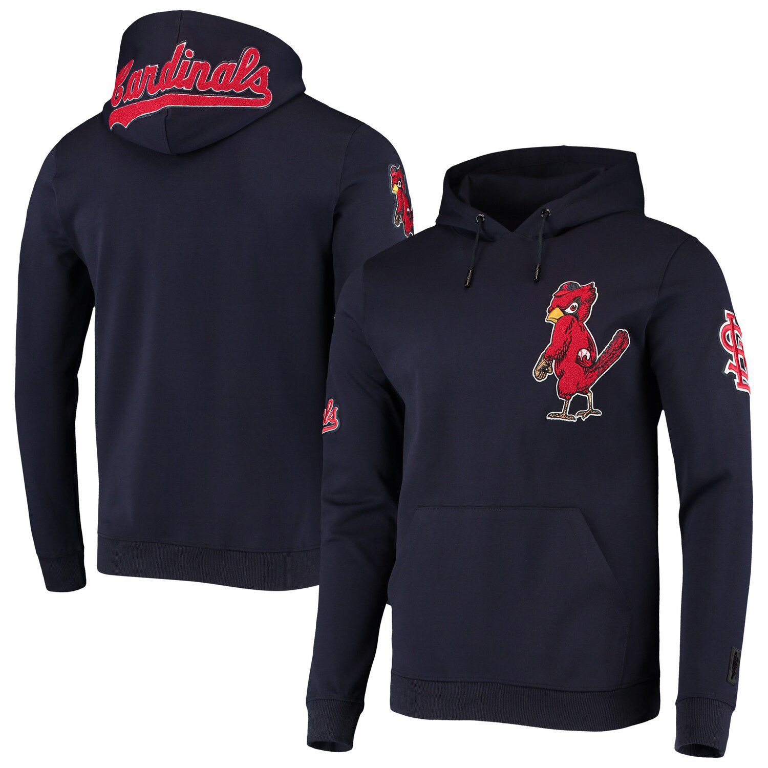 Men's Pro Standard Navy Atlanta Braves Team Logo Pullover Hoodie Size: 3XL